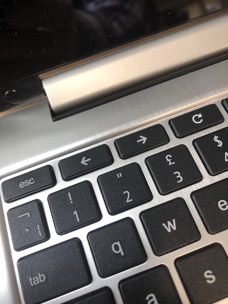 Close up of Chromebook keyboard