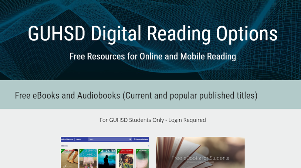 GUHSD Digital Reading Options